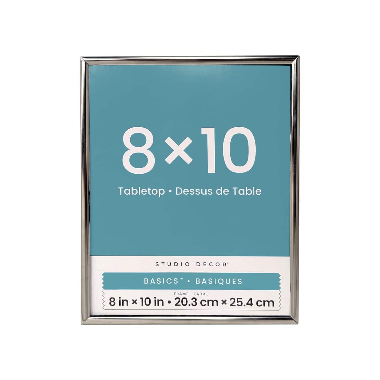 Basics™ 8" x 10" Silver Rounded Metal Frame by Studio Décor®
